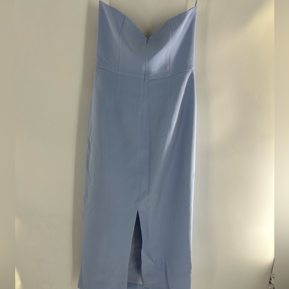 Vici Strapless Blue Dress with Pink Accent Bow - Picture 8 of 13